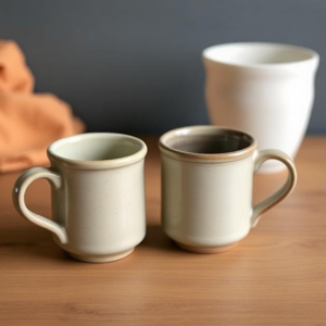 Set of 2 Minimalist Stoneware Mugs